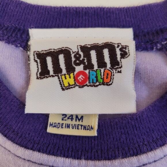 M&M's World Las Vegas Purple One Piece – Size 24 Months – Souvenir Snap Bodysuit - Picture 4 of 7